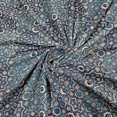 Rama Green Colour Cambric Cotton Printed Fabric