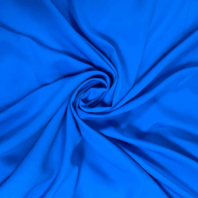 Royal Blue Colour Dyed Poly Crepe Fabric