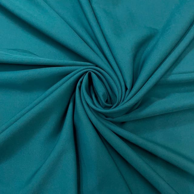 Teal Colour Dyed Poly Crepe Fabric (N393)