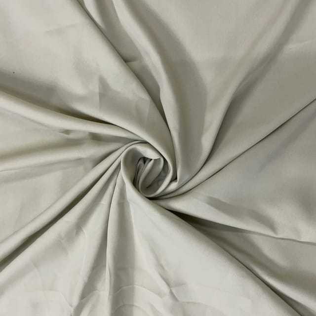 Olive Grey Colour Dyed Poly Crepe Fabric ( N240L)