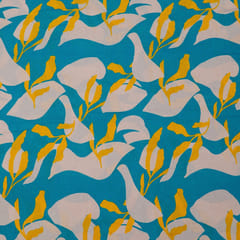 Multi Colour Cotton Crush Digital Printed Fabric