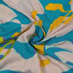 Multi Colour Cotton Crush Digital Printed Fabric