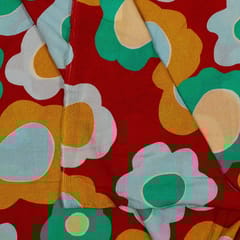 Multi Colour Cotton Crush Digital Printed Fabric