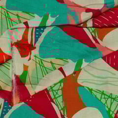 Multi Colour Cotton Crush Digital Printed Fabric