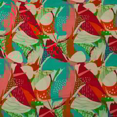 Multi Colour Cotton Crush Digital Printed Fabric