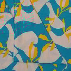 Multi Colour Cotton Crush Digital Printed Fabric