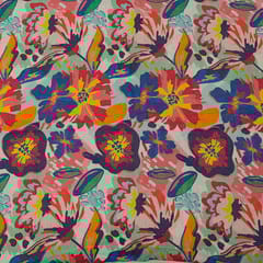 Multi Colour Linen Digital Printed Fabric