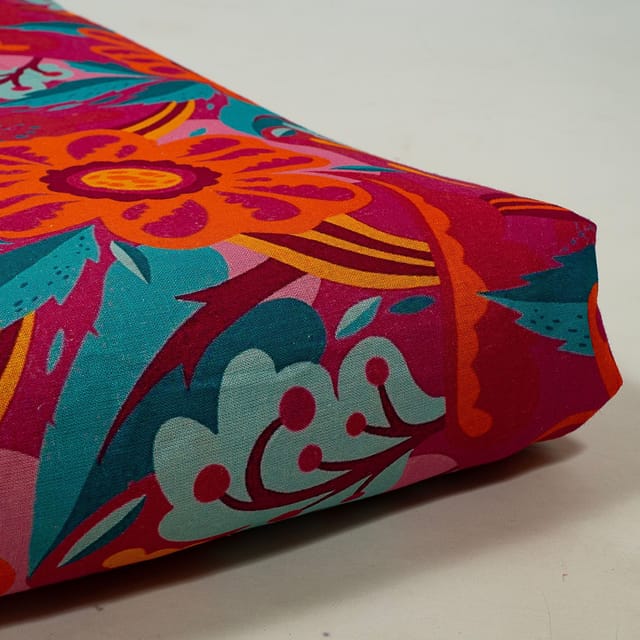 Multi Colour Linen Digital Printed Fabric