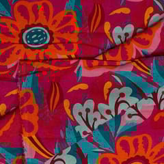 Multi Colour Linen Digital Printed Fabric