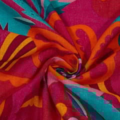 Multi Colour Linen Digital Printed Fabric