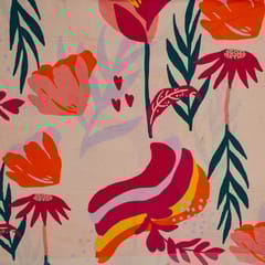 Multi Colour Linen Digital Printed Fabric