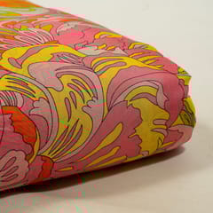 Multi Colour Muslin Digital Printed Fabric