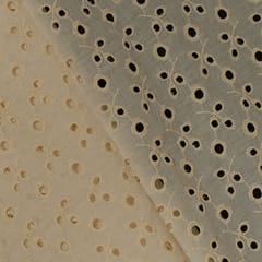 Dyeable Cotton Chikan Embroidered Fabric