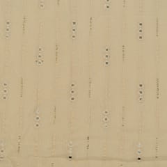 Dyeable Cotton Chikan Embroidered Fabric