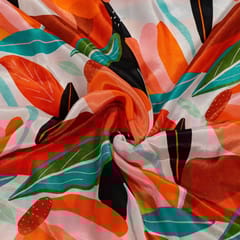Multi Colour Viscose Natural Crepe Printed Fabric