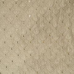 Dyeable Chanderi Silk Embroidered Fabric