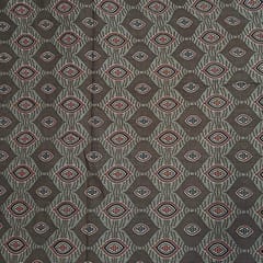 Brown Colour Cotton Cambric Printed Fabric