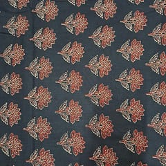Dark Bottle Green Colour Cotton Cambric Printed Fabric