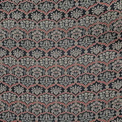 Black Colour Cotton Cambric Printed Fabric
