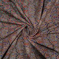 Maroon Colour Cotton Cambric Printed Fabric