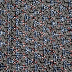 Black Colour Cotton Cambric Printed Fabric