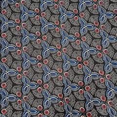 Black Colour Cotton Cambric Printed Fabric