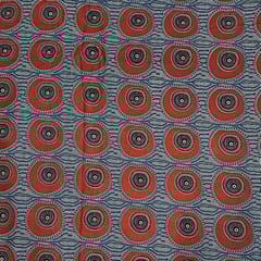 Grey Colour Cotton Cambric Printed Fabric