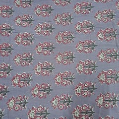 Lavender Colour Cotton Cambric Printed Fabric
