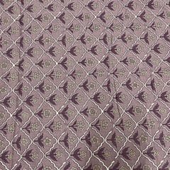 Lilac Colour Cotton Cambric Printed Fabric