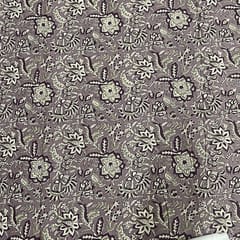 Lilac Colour Cotton Cambric Printed Fabric