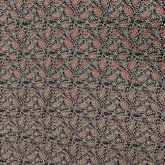 Black Colour Cotton Cambric Printed Fabric