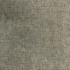 Grey Colour Checks Cotton Linen Fabric (N253)