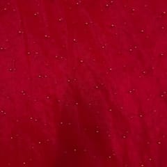 Red Colour Pearl  Net Embroidery