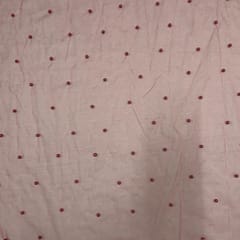 Red Colour Pearl  Net Embroidery