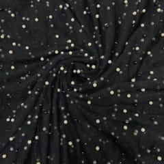 Black Colour Pearl  Net Embroidery