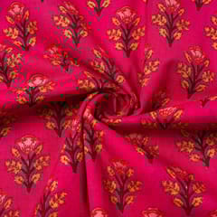 Light Pink Colour Cambric Cotton Printed Fabric