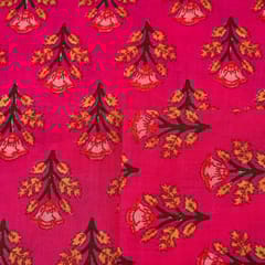 Light Pink Colour Cambric Cotton Printed Fabric