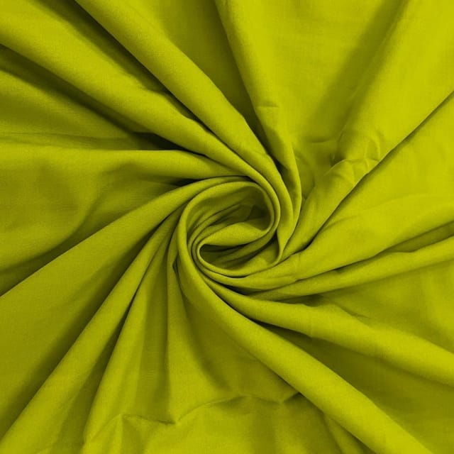 Moss Green Colour Dyed Poly Crepe Fabric