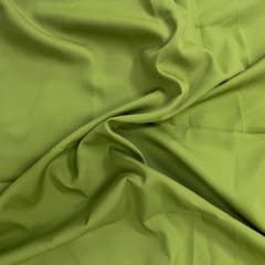 Mehndi Green Colour Dyed Poly Crepe Fabric (N830)