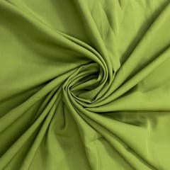 Mehndi Green Colour Dyed Poly Crepe Fabric (N830)