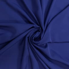 Navy Blue Colour Dyed Poly Crepe Fabric (N70DD)
