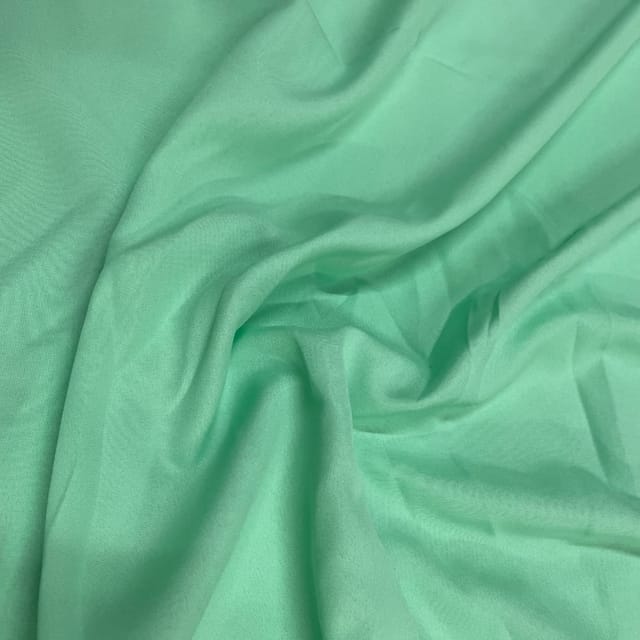 Mint Green Colour Dyed Poly Crepe Fabric (N226)