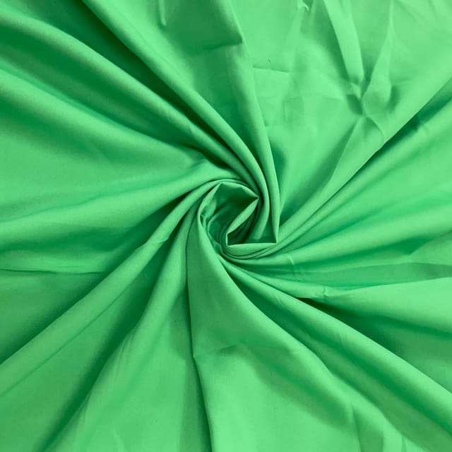 Apple Green Colour Dyed Poly Crepe Fabric