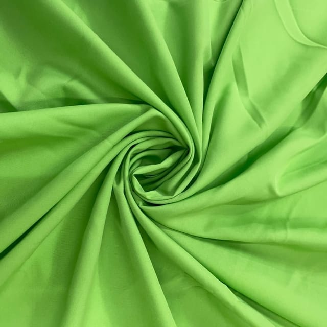Green Colour Dyed Poly Crepe Fabric (N10)