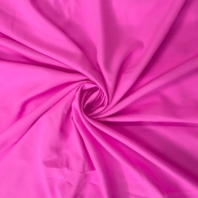 Fuscia Pink Colour Dyed Poly Crepe Fabric (N44)