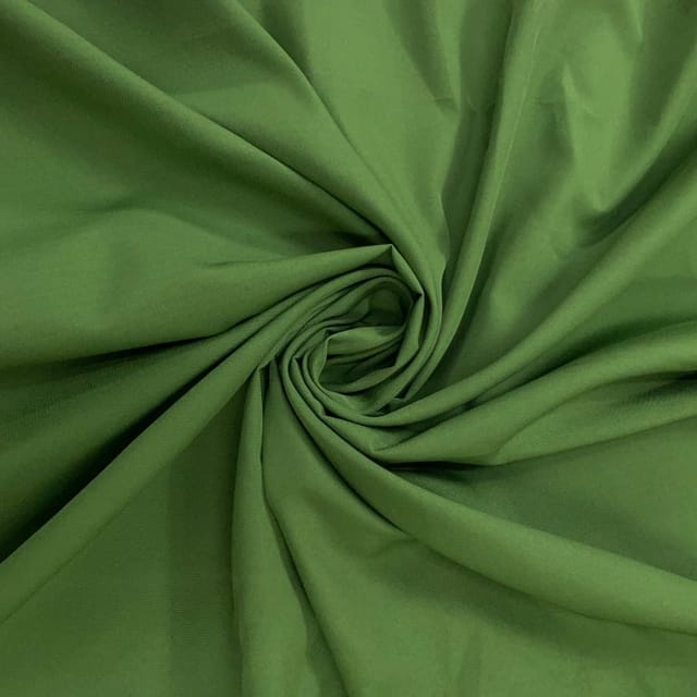 Clover Green Colour Dyed Poly Crepe Fabric (N17)