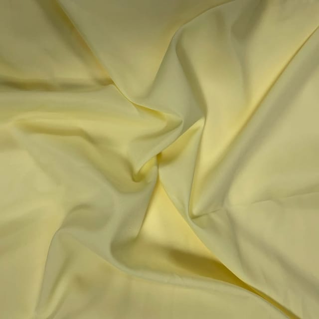 Light Lemon Colour Dyed Poly Crepe Fabric (N163LL )