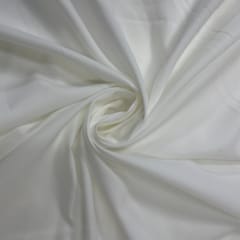 Off White Colour Dyed Poly Crepe Fabric