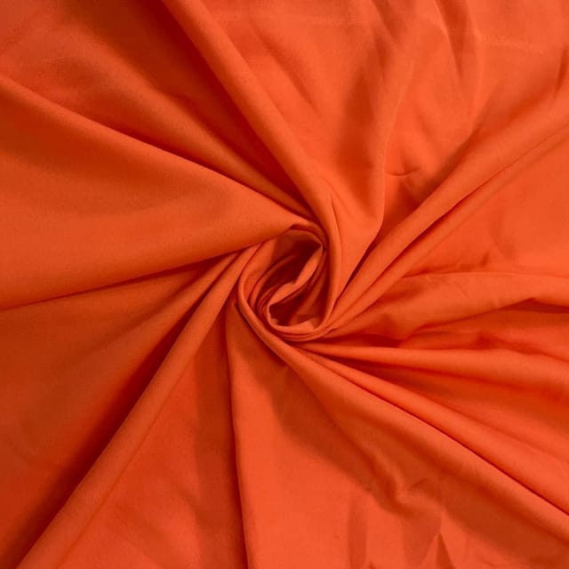 Light Orange Colour Dyed Poly Crepe Fabric (N849)