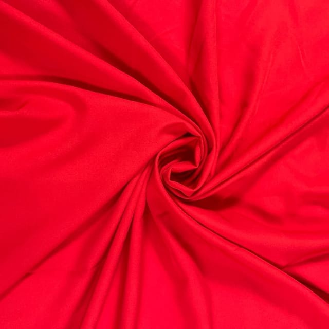 Red Colour Dyed Poly Crepe Fabric (N25)